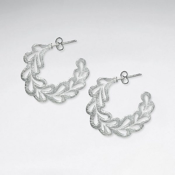 Boucles d'Oreilles Forme Croissant Filigrane