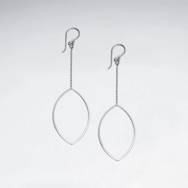 Boucles d'Oreilles Pendante Fil Ovale Crochet