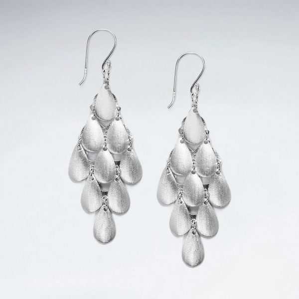 Boucles d'Oreilles Pendantes Argent Séduisante Cascade