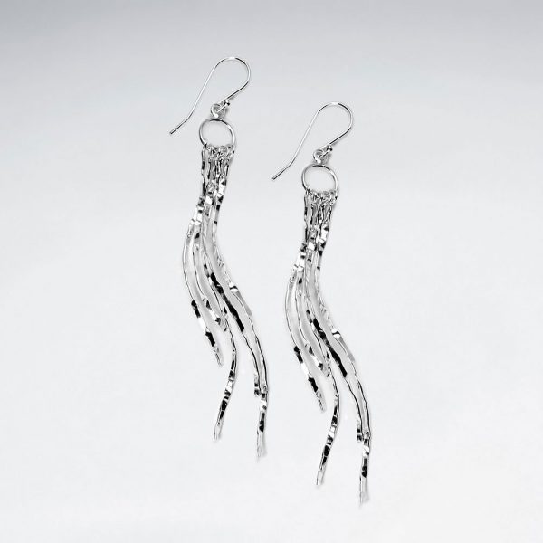 Boucles d'Oreilles Argent Fil a Paillette