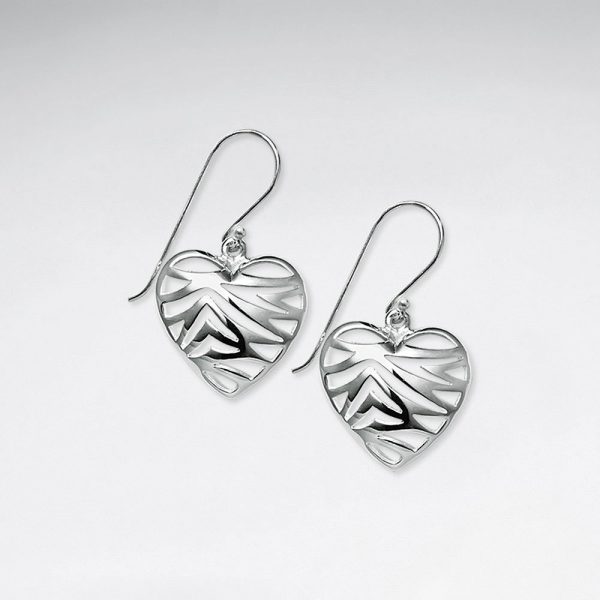 Boucles d'Oreilles Coeur Romantique en Argent 925