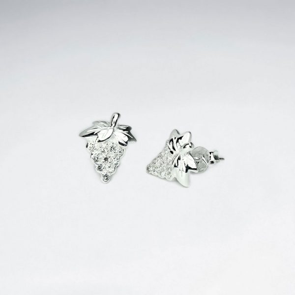 Boucles d'Oreilles Cristal Zircon Grappe raisin