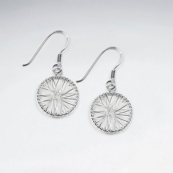 Boucles d'Oreilles Croisillon Fil d'Argent