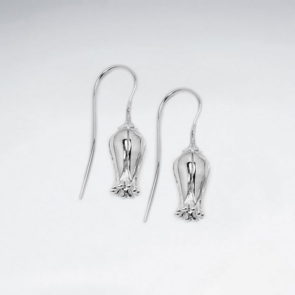 Boucles d'Oreilles Jacinthes Argent Deux Ton Plaqué Or