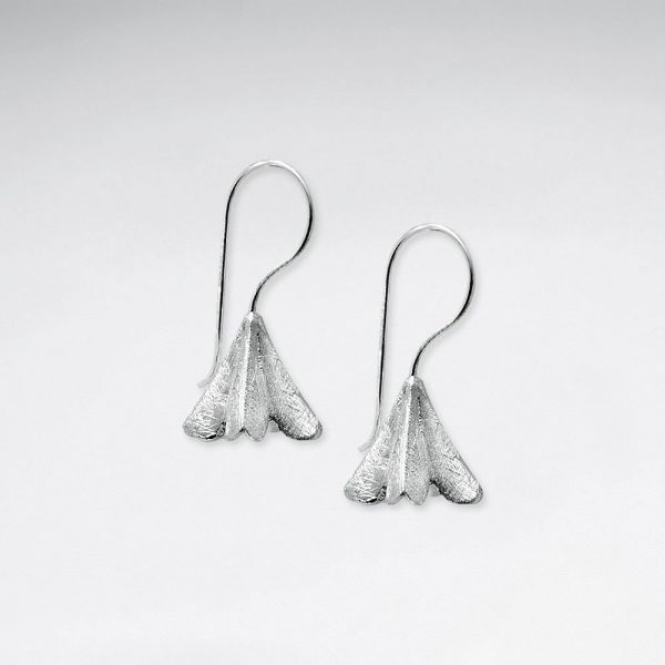 Charmante Boucles d'Oreilles Argent Fleur de Lys
