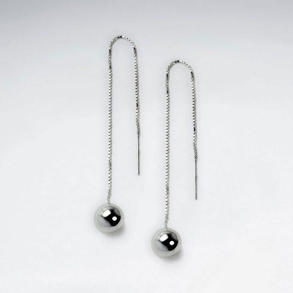 Fil d'Oreilles Chaine Boule Argent