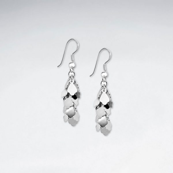 Pendante d'Oreille Argent Cascade Losange