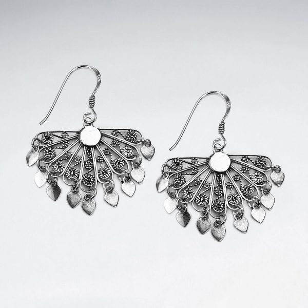 Boucles d'Oreilles Queue de Paon