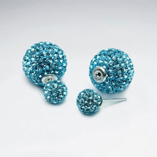 Boucles d'Oreilles Boule Strass